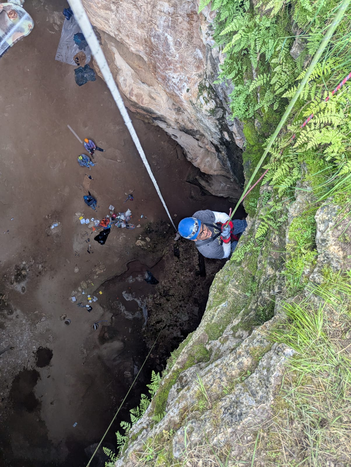 Descending into Natural Trap Cave